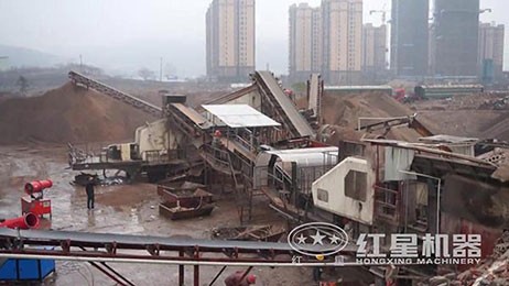 株洲大型移動建筑垃圾破碎站廠區(qū)實拍視頻