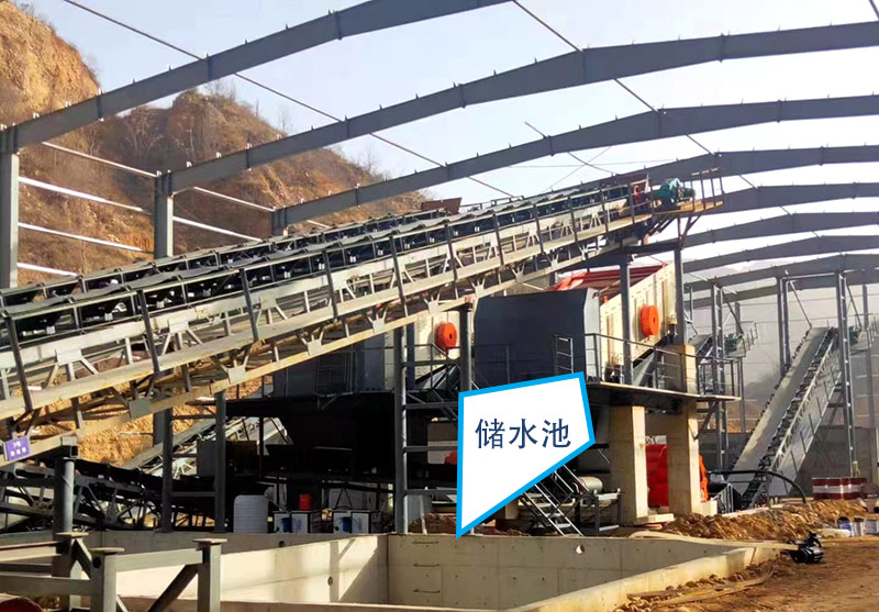 輪斗洗砂機作業(yè)現場配置沉淀池
