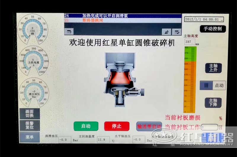 圓錐破碎機(jī)操作面板