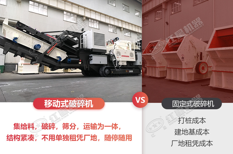 移動式破碎機(jī)基礎(chǔ)成本投資少